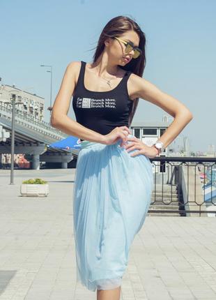Blue tulle skirt AIRSKIRT CASUAL midi5 photo