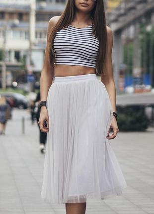 White tulle skirt AIRSKIRT CASUAL midi2 photo