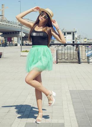 Lime green tulle skirt AIRSKIRT mini3 photo