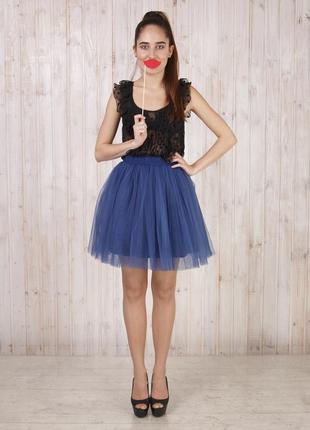 Navy blue tulle skirt AIRSKIRT mini2 photo