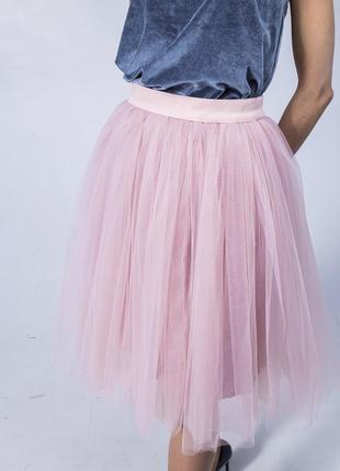 Blush pink tulle skirt AIRSKIRT midi9 photo