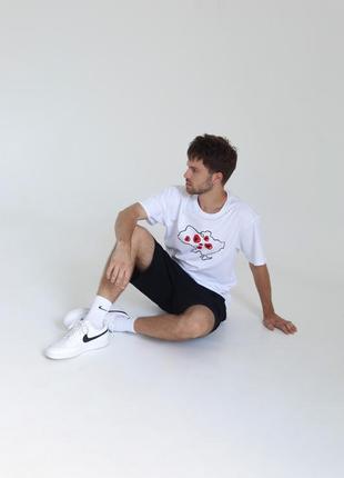 T-shirt "Map of Ukraine with poppies" white color4 photo