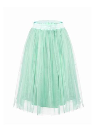 Mint green tulle skirt AIRSKIRT midi1 photo