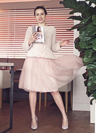 Blush pink tulle skirt AIRSKIRT midi5 photo