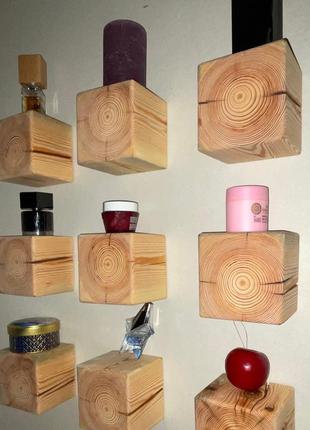 Set of decorative designer shelves wooden 9 pieces3 photo