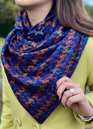 Stylish scarf double-sided scarf with original clasp, unisex4 photo