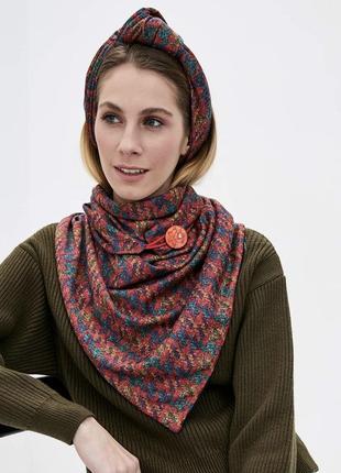 Stylish scarf double-sided scarf with original clasp, unisex6 photo