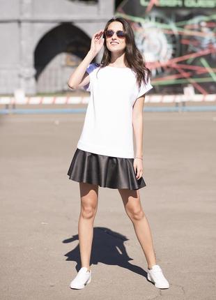 Constructor-dress white Airdress with detachable black skin skirt9 photo