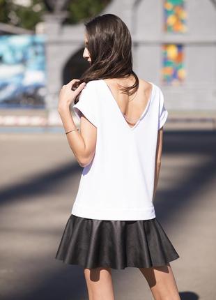 Constructor-dress white Airdress with detachable black skin skirt4 photo