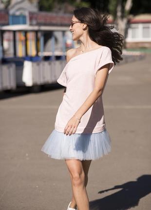 Constructor-dress pink Airdress with detachable blue skirt2 photo