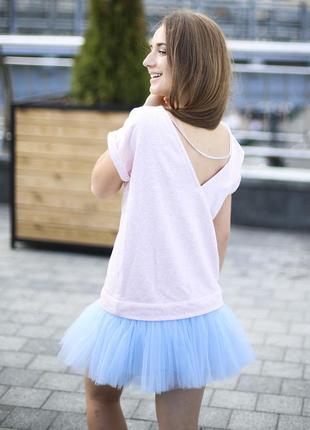 Constructor-dress pink Airdress with detachable blue skirt5 photo
