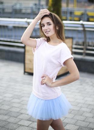 Constructor-dress pink Airdress with detachable blue skirt7 photo