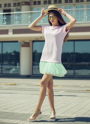 Constructor-dress pink Airdress with detachable mint skirt2 photo