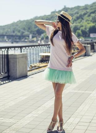 Constructor-dress pink Airdress with detachable mint skirt5 photo