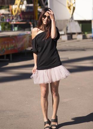 Constructor-dress black Airdress with detachable smoky gray skirt3 photo