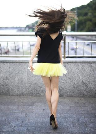 Constructor-dress black Airdress with detachable lemon skirt4 photo