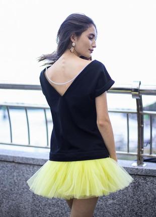 Constructor-dress black Airdress with detachable lemon skirt1 photo