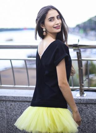 Constructor-dress black Airdress with detachable lemon skirt3 photo