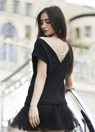 Constructor-dress black Airdress with detachable black skirt