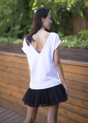 Constructor-dress white Airdress with detachable black skirt3 photo