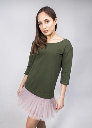 Constructor-dress khaki Airdress with detachable smoky gray skirt