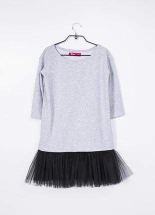 Constructor-dress gray Airdress with detachable black skirt4 photo