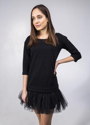 Constructor-dress black Airdress with detachable black skirt