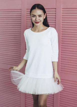 Constructor-dress white Airdress with detachable white skirt3 photo