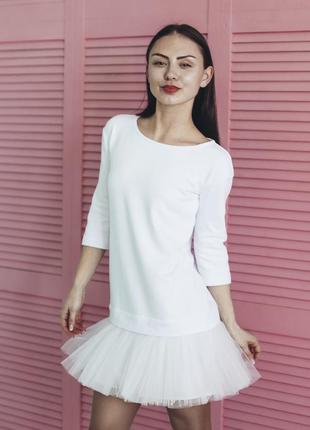 Constructor-dress white Airdress with detachable white skirt1 photo