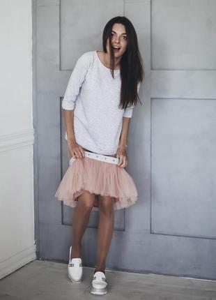 Constructor-dress gray Airdress with detachable blush pink skirt2 photo