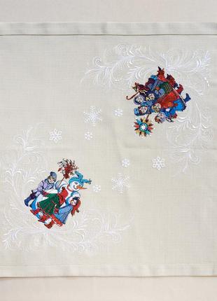 Tabletop with embroidery "Vertep", 0.64*0.64m 1065-18/003 photo
