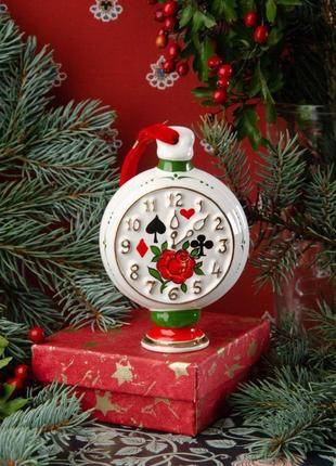 Ceramic Christmas tree decoration Clock