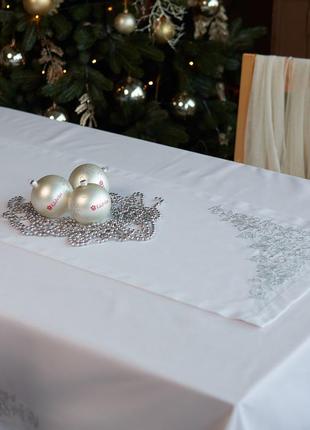 Table runner "Shining" 1.40*0.40m silver 379-17/003 photo