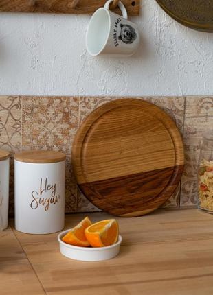 Round oak cutting board 25 cm
