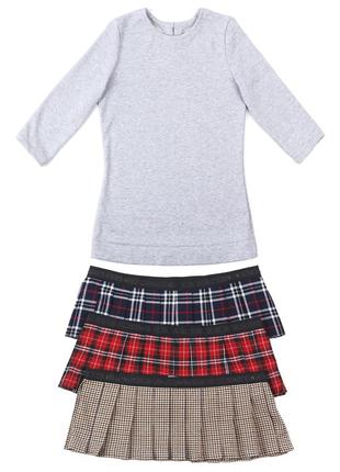 AIRDRESS set: gray top and 3 detachable skirts