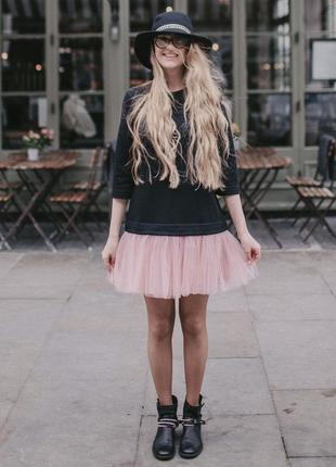 Constructor-dress black Airdress with detachable blush pink skirt2 photo