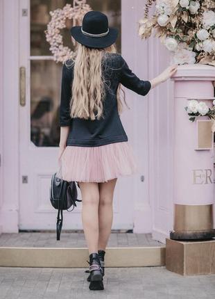Constructor-dress black Airdress with detachable blush pink skirt9 photo