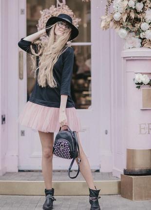 Constructor-dress black Airdress with detachable blush pink skirt5 photo