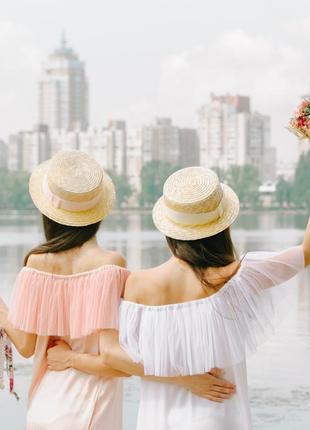 White mini sundress with white tulle ruffles8 photo