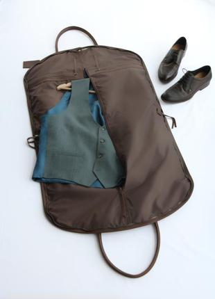 Premium Quality Leather Travel Garment Cover for Clothing Bag Dark Chocolate Parasol’ka3 photo