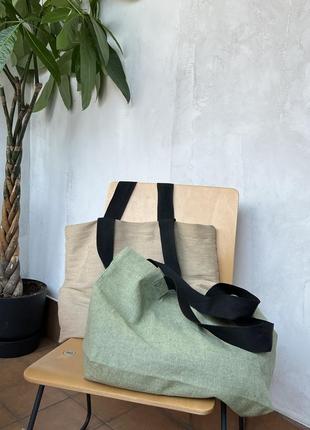 Shopper Linen bag green5 photo