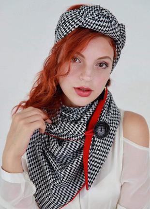 Scarf with original double-sided clasp plus bandage2 photo