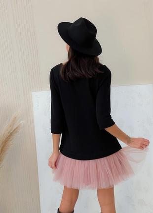Constructor-dress black Airdress with removable blush pink skirt2 photo
