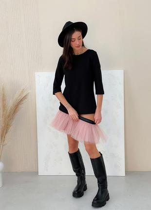 Constructor-dress black Airdress with removable blush pink skirt3 photo