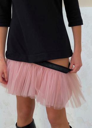 Constructor-dress black Airdress with removable blush pink skirt4 photo