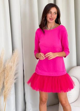 Constructor-dress fuchsia AIRDRESS Evening with removable fuchsia skirt5 photo