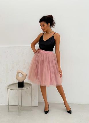 Blush Pink Tulle skirt AIRSKIRT midi