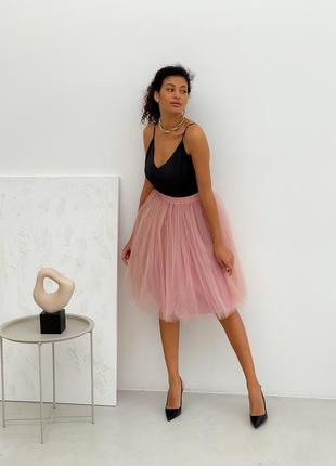 Blush Pink Tulle skirt AIRSKIRT midi10 photo