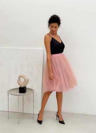 Blush Pink Tulle skirt AIRSKIRT midi9 photo