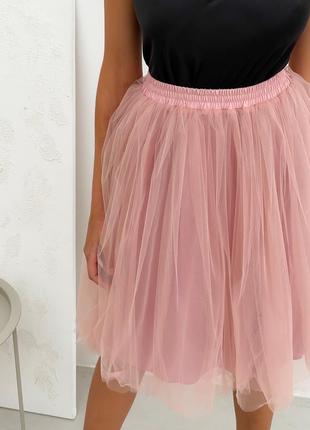 Blush Pink Tulle skirt AIRSKIRT midi5 photo